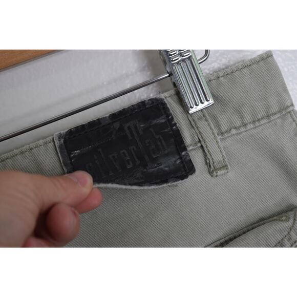 Vintage Levis SilverTab Cargo Pants Mens 33x34 Gray Utility Baggy Y2K 90s - Picture 7 of 7